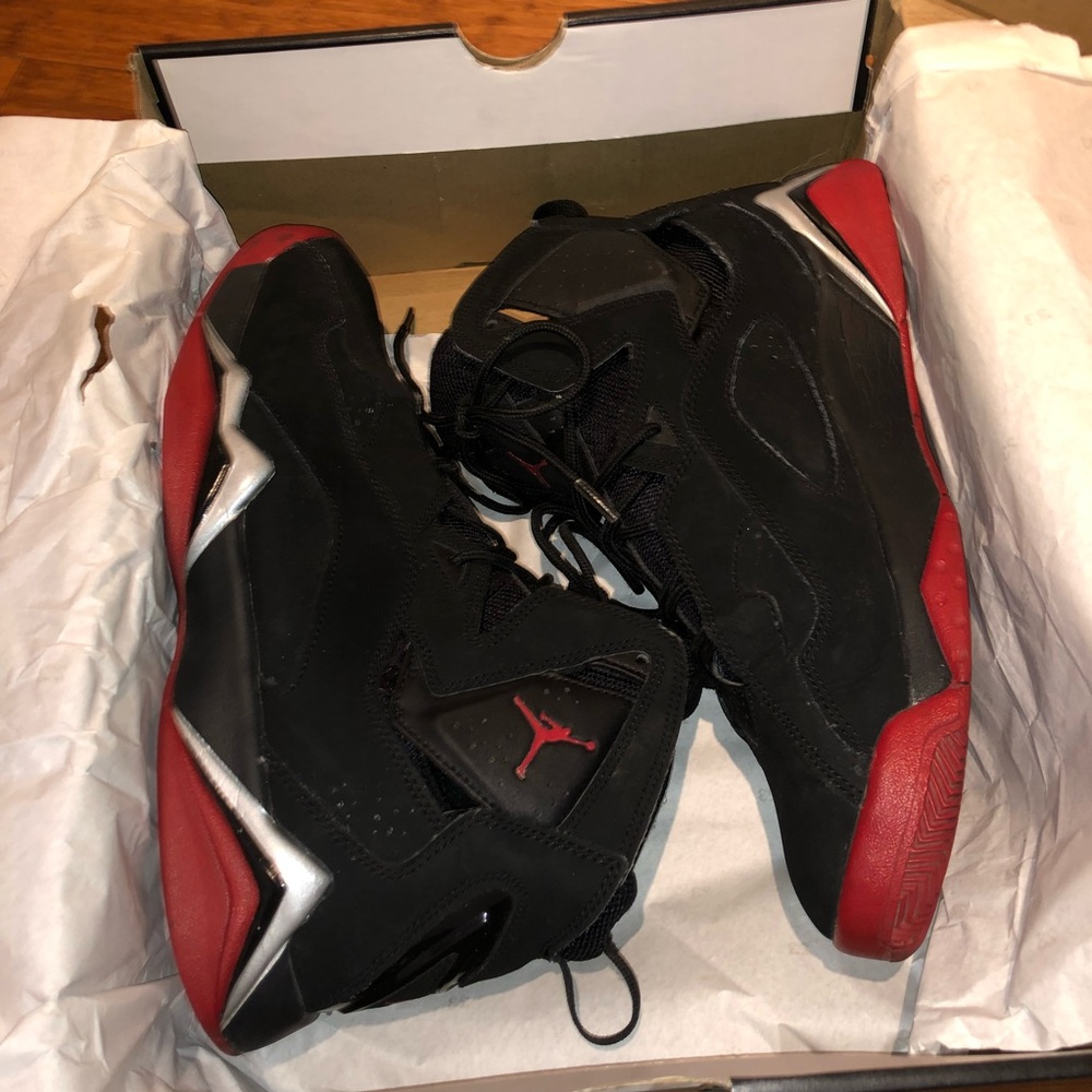 Jordan true flight Black and Red High-Top Sneakers